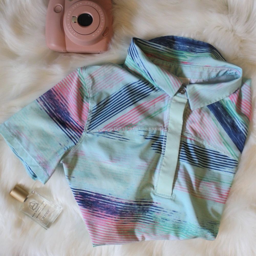 Ivivva Lululemon Short Sleeve Collared Shirt